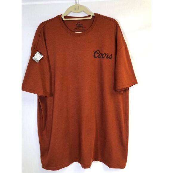 Coors Sunset in Golden Colorado Front and Back Print T-Shirt Size 2XL Brown - Picture 2 of 9